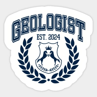 Custom Geology College Graduation Est 2024 Sticker